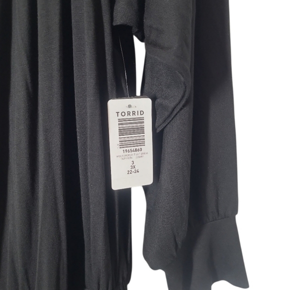 Torrid Midi Supersoft Slit Dress Black Size 3X 22-26 NWT - Picture 8 of 14